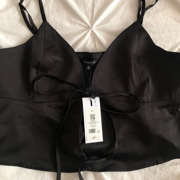 dynamite front tie satin cami - Picture 3 of 3